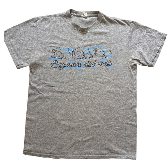 Delta Pro Weight Other - Cayman Islands Grey T-Shirt Medium Sting Rays Vintage